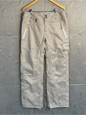 Volcom Nimbus 10K Snowboard Pants Womens L Gray Waterproof Ski Emerald